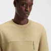 Cotton-blend T-shirt with decorative reflective details