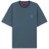Cotton-blend T-shirt with drop-needle stripe