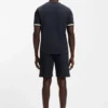Cotton-blend T-shirt with logo and signature stripes