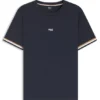 Cotton-blend T-shirt with logo and signature stripes