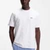Cotton-blend T-shirt with tennis-ball jacquard