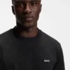 Cotton-blend T-shirt with tennis-ball jacquard