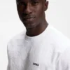 Cotton-blend T-shirt with tennis-ball jacquard