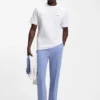 Cotton-blend T-shirt with tennis-ball jacquard