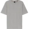 Cotton-blend T-shirt with waffle structure