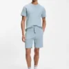 Cotton-blend T-shirt with waffle structure
