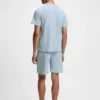 Cotton-blend T-shirt with waffle structure