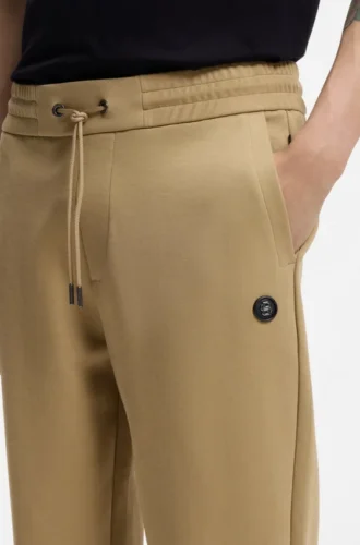 Cotton-blend track pants with Double B monogram badge