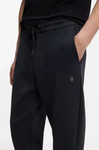 Cotton-blend track pants with Double B monogram badge
