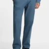 Cotton-blend tracksuit bottoms with drop-needle stripe