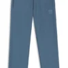 Cotton-blend tracksuit bottoms with drop-needle stripe