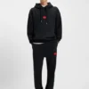 Cotton-blend tracksuit bottoms with waxed-stamp logo