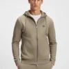 Cotton-blend zip-up hoodie with Double B monogram