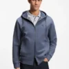 Cotton-blend zip-up hoodie with Double B monogram