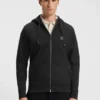 Cotton-blend zip-up hoodie with Double B monogram