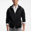 Cotton-blend zip-up hoodie with Double B monogram