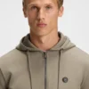 Cotton-blend zip-up hoodie with Double B monogram