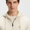 Cotton-blend zip-up hoodie with Double B monogram