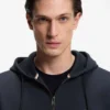 Cotton-blend zip-up hoodie with Double B monogram