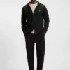 Cotton-blend zip-up hoodie with Double B monogram