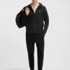 Cotton-blend zip-up hoodie with Double B monogram