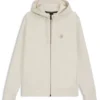 Cotton-blend zip-up hoodie with Double B monogram