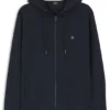 Cotton-blend zip-up hoodie with Double B monogram