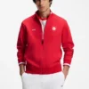 Cotton-blend zip-up sweatshirt with country-flag badge Cotton-blend zip-up sweatshirt with country-flag badge