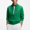 Cotton-blend zip-up sweatshirt with country-flag badge Cotton-blend zip-up sweatshirt with country-flag badge