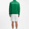 Cotton-blend zip-up sweatshirt with country-flag badge Cotton-blend zip-up sweatshirt with country-flag badge
