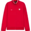 Cotton-blend zip-up sweatshirt with country-flag badge Cotton-blend zip-up sweatshirt with country-flag badge