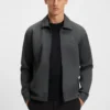 Cotton-blend zip-up sweatshirt with Double B monogram