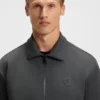 Cotton-blend zip-up sweatshirt with Double B monogram