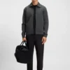 Cotton-blend zip-up sweatshirt with Double B monogram