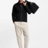 Cotton-blend zip-up sweatshirt with Double B monogram
