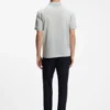 Cotton-jacquard polo shirt with Johnny collar
