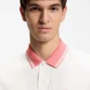 Cotton-jersey polo shirt with stripe trims