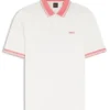 Cotton-jersey polo shirt with stripe trims