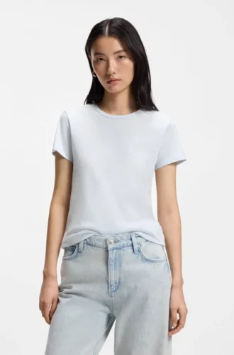 Cotton-jersey slim-fit T-shirt with Double B monogram