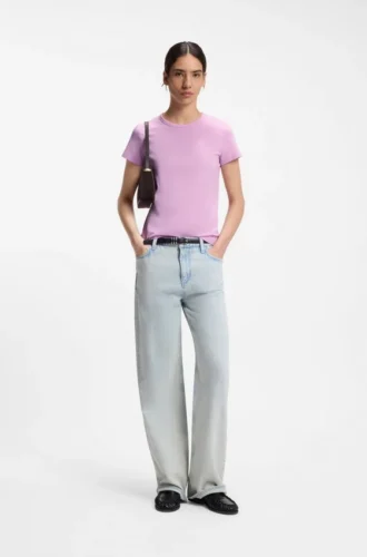 Cotton-jersey slim-fit T-shirt with Double B monogram