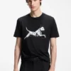 Cotton-jersey T-shirt with animal artwork
