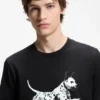Cotton-jersey T-shirt with animal artwork