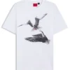 Cotton-jersey T-shirt with animal artwork