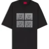 Cotton-jersey T-shirt with biker-inspired artwork