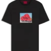 Cotton-jersey T-shirt with biker-inspired artwork