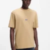 Cotton-jersey T-shirt with blue logo patch