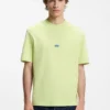 Cotton-jersey T-shirt with blue logo patch