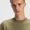Cotton-jersey T-shirt with blue logo patch