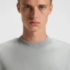 Cotton-jersey T-shirt with blue logo patch