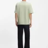 Cotton-jersey T-shirt with blue logo patch